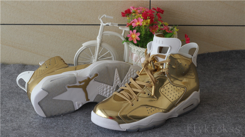 Top Quality Air Jordan 6 Pinnacle Metallic Gold